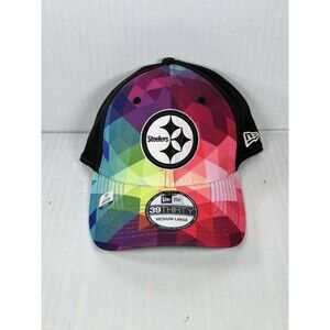 Size M/L New Era Pittsburgh Steelers 39THIRTY Crucial Catch Flex Fit Hat Cap